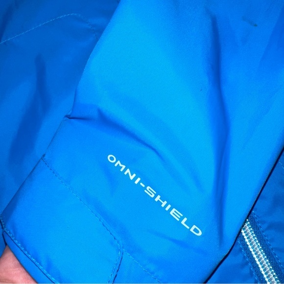 COLUMBIA Sportswear Omni-Shield Men’s Full-Zip Packable Hooded Jacket Large Blue - Picture 5 of 11